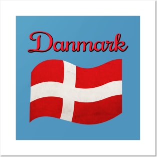 The flag of Denmark, danmarks flag Posters and Art